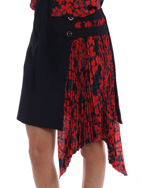 selection de givenchy wool skirt with trim|Pleated skirt in wool .